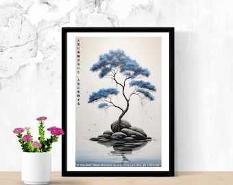 Arte mural minimalista zen, citas zen, arte zen imprimible, calma, paz