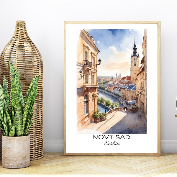 Digital Print of Cities of the Worlds - Novi Sad, Serbia  (instant download)