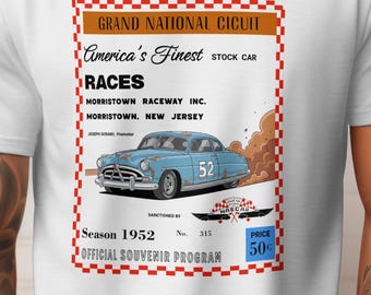 Koszulka Vintage Morristown Speedway, koszulka wyścigowa w stylu retro