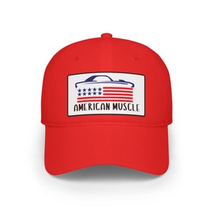 Car Lover Patriotic Cap, Hot Rod caap, Auto Enthusiast Ball Cap, Low Profile Retro Baseball Cap, Mechanic cap, MAmerican Muscle car Ball cap