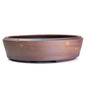 Round ” Red Iron Unglazed Stoneware Bonsai Pot