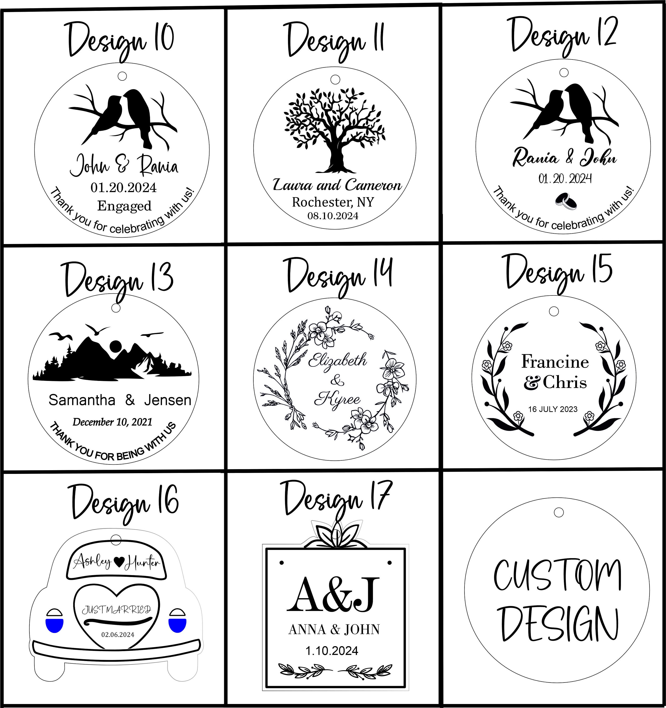 Bulk Wedding Ornaments, Ornaments for Guests, Personalized Ornament, Custom Wedding Favors