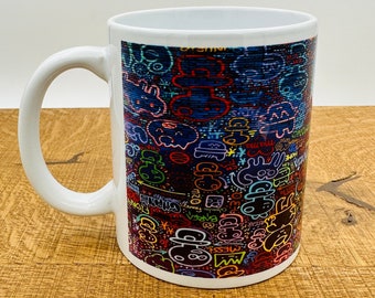Customized Coffee Mug Cup, Colorful Mug Pattern, Birthday Gift Mug, Friend Best Gift Mug, Personalized Gift Mug, Ceramic Coffee Tea Mug Cup