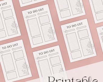 Daily to Do List Printable, Instant Download, Minimal Productivity ...