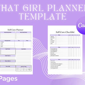 That Girl Planner, Template, Canva Template, Digital Download, That Girl, Organize, Self Love, Tracker, Editable, Printable, Goal Tracker.