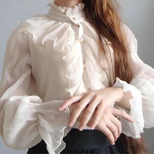 Dressy white blouse for wedding sale