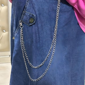 Cadena gótica para cintura de pantalones / Llavero unisex con anilla grande / Llavero para billetera de jeans