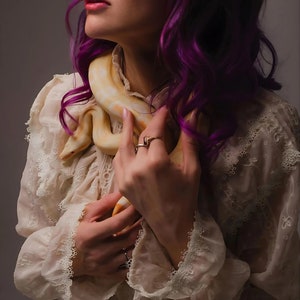 Victorian Lace Up Blouse: Creamy Floral Embroidery, Gothic Pirate Top