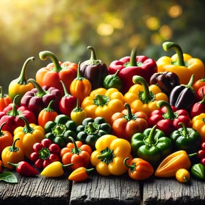 Sweet Pepper Mix - 13 Varieties | Organic Non-GMO Seeds | 100 Mixed Seeds