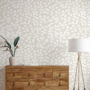 Beige tropical leaves wallpaper | Eucalyptus Wall Decor | Home Renovation | Wall Art | Peel and Stick Or Non Self-Adhesive Vinyl Wallpaper