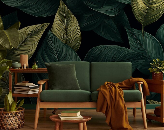 Luxury Wallpaper With Leaf | Wall Decor | Home Renovation | Wall Art ...