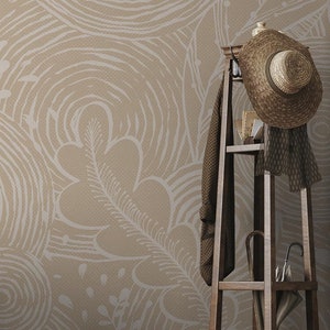Floral wallpaper, abstract Home Decor | Home Renovation | Wall Art | Peel and Stick Or Non Self-Adhesive Vinyl Wallpaper