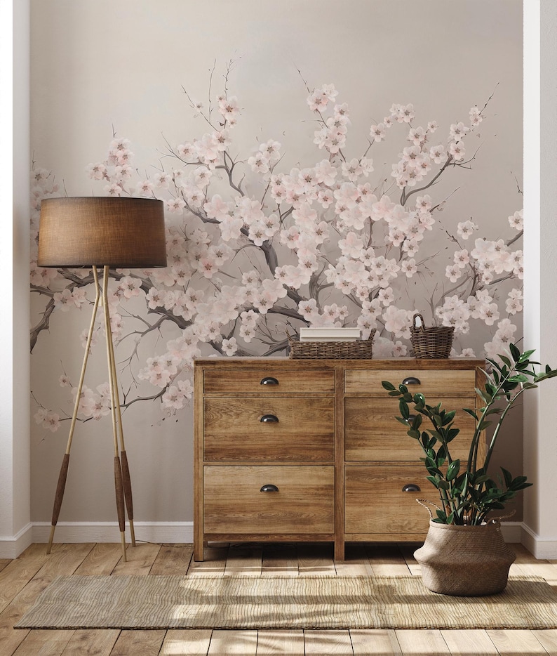 Cherry Blossom Tree Wallpaper | Floral Wall Decor | Home Renovation ...