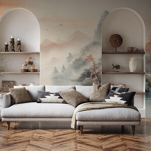 Spring Forest Wall Decal 3D AI Graphic Wall Art Sticker, Wall Decor
