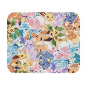 Colourful Eevee Eeveelutions Mouse Pad