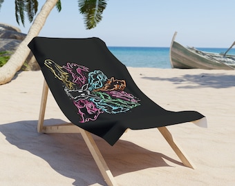 Neon colourful Beach Towel