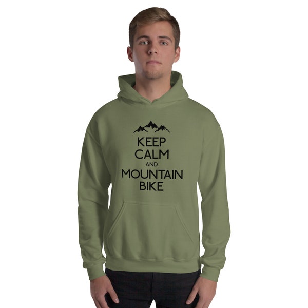 Dirt Bike | MTB | Personalized KEEP CALM...| Dirt Bike Hoodie | Unisex Sweatshirt | Cross | green, white | Bike Racing