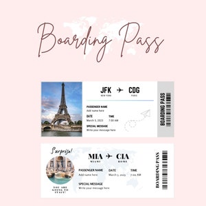 Editable and Printable Boarding Pass Templates - Etsy