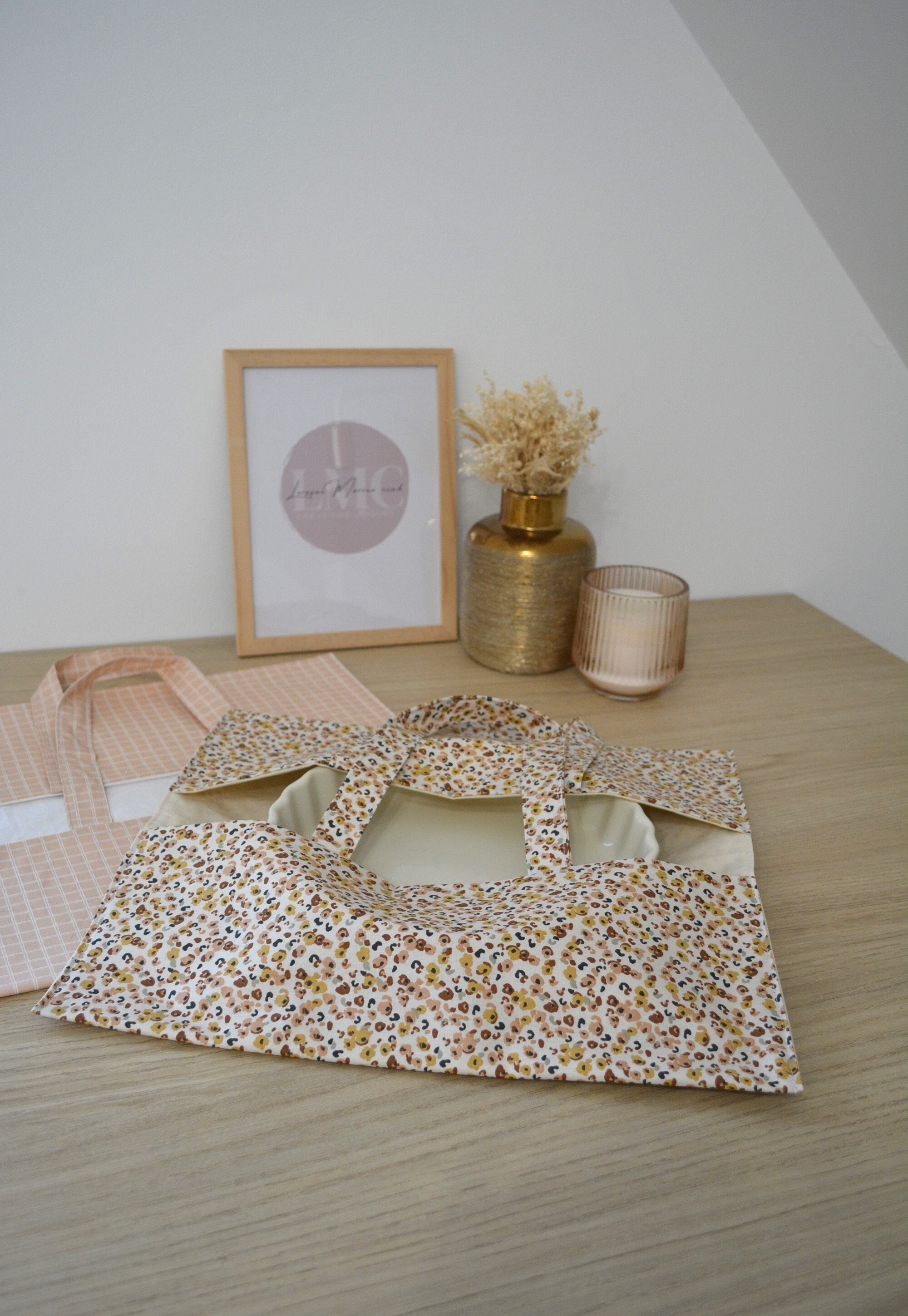 Porte plat a tarte en cheap tissu