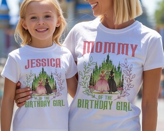 Custom Birthday Wicked Shirt, Wicked Birthday Shirt Family, Wizard of Oz Family Shirts, Elphaba and Glinda Birthday Shirts, Magic Wand Shirt