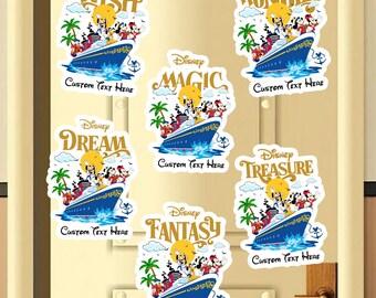 Imán para puerta de crucero de Disney personalizado, Disney Wonder Fantasy Magic Wish Treasure Dream, imán para puerta de cabina de crucero de Disney con forma de pez extensor