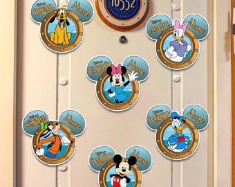 Custom Disney Porthole Magnet, All Disney characters Cruise magnet, Family Cruise door magnet, Disney Cruise Door Disney Family Cruise