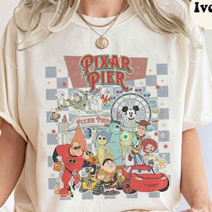Disneyland Pixar Pier Tour Comfort Colors Shirt, Disney Pixar Fest 2025 Shirt, Meet me at Pixar Pier T Shirt, Disney Pixar Characters Tee