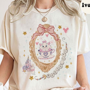 Coquette Bow Disney Marie Cat I&#39;m A Lady Comfort kleuren Shirt, The Aristocats Shirt, Disneyland Girls Trip T-shirt, kattenliefhebber, Magic Kingdom