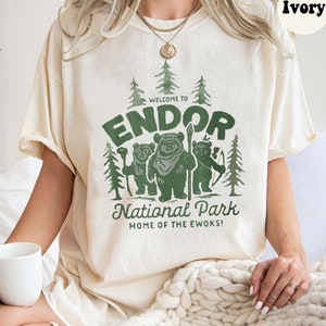Disney Star Wars Endor National Park Ewoks Retro Shirt, Star Wars Day Tee, Galaxy's Edge Hollywood Studios Family Shirt, Star Wars Shirt