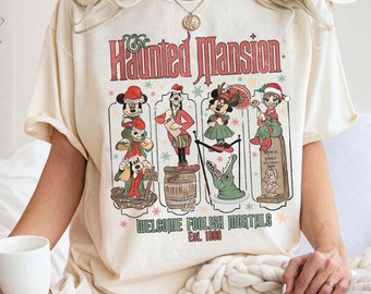 Merry Christmas Haunted Mansion Shirt, Disney Xmas Lights Shirt, Mickey and Friends Christmas Shirts, Mickeys Very Merry Xmas Shirt