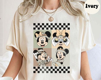 Minnie Safari Mode Comfort Colors Shirt, Checkered Mickey Shirt, Animal Kingdom Shirt, Disney Safari Shirt, Wild About Disney Shirt