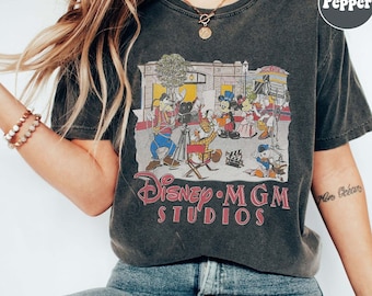 Camiseta retro de Disney MGM Studios con colores cómodos, camiseta de Hollywood Studios, camiseta de Disney Studios, camiseta de Disneyworld, camiseta de viaje a Disney