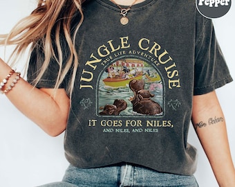 Disney Adventureland Jungle Cruise Comfort Colors Shirt, Disney Angry Hippos Shirt, Disneyworld Riverboat Cruise T Shirt, Mickey & friends