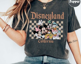 Comfort Colors Retro Disneyland California Shirt, Disneyland Est 1955 Shirt, Disney Vacation Shirt, Mickey And Friends Shirt