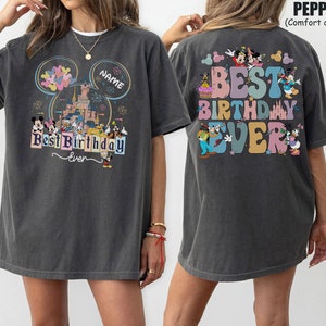 Camiseta de cumpleaños ideal, camiseta infantil de Disney, camiseta de viaje de cumpleaños a Disneyland, camiseta de cumpleaños de Magic Kingdom, camiseta de Mickey y sus amigos