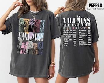 Camiseta de la Era de los Villanos, Camiseta Disney para Niños, Camiseta de la Gira de las Eras de los Villanos, Camiseta de la Gira de los Villanos, Camiseta de la Era de Disney, Camiseta de los Villanos, Camiseta del Reino Mágico