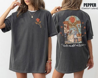 Vintage Tale as Old as Time Comfort Colors Shirt, Beauty Beast Shirt, Disney Princess Shirt, Belle Shirt,