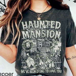 Vintage The Haunted Mansion Shirt, Disney Halloween Shirt, Madam Leota Hitchhiking Ghosts, Halloween Matching Family Tee, Spooky Season Tee