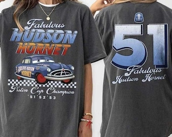 Comfort Colors Vintage Doc Hudson Shirt, Disney Cars Shirt, Fabulous Hudson Hornet Shirt, Cars land Shirt, Cars Pixar Piston Cup Champion