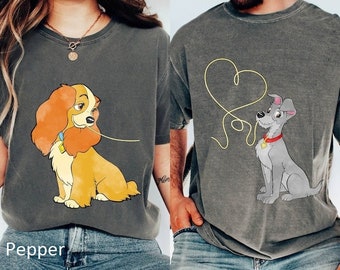 Lady And The Tramp Comfort Colors Shirt, Magic Kingdom Couple Shirts, Couples Shirts Disneyland, Stitch Shirt, Matching Disney Tee