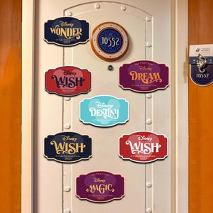 Magnete personalizzato Disney Cruise, magnete Disney Cruise per famiglie, decorazione per porta cabina nave da crociera per famiglie