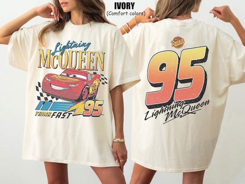 Vintage Lightning Mcqueen Comfort Colors Shirt