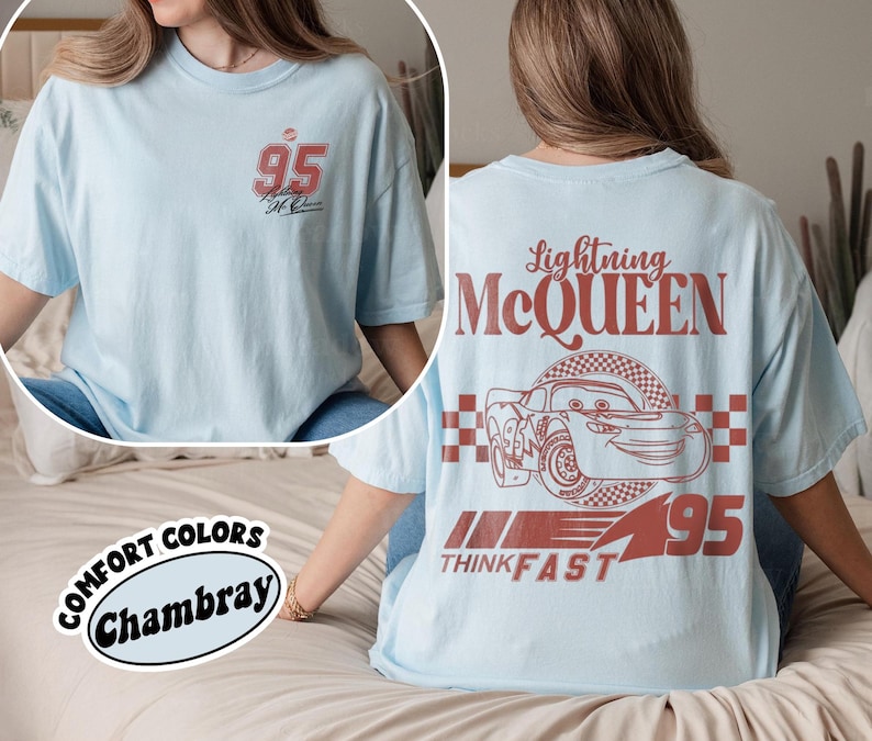 Lightning McQueen Cars Shirt, Disney Cars Shirt, Pixar Cars Shirt, Disney Cars Land Tee, Lightning McQueen Shirt, Piston Cup shirt image 6