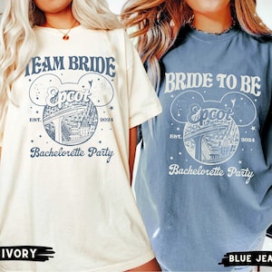 Disney Bachelorette Comfort Colors Shirt, Epcot Bride Shirts, Disney Bride To Be Shirt, Bride Squad Shirt, Disney Bridal Party Shirts