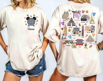 Camiseta vintage de Mickey y sus amigos, Chef, Snack Drink Around the World, camiseta del Festival de Comida y Vino de Epcot 2024, camiseta retro de Disneyland Epcot