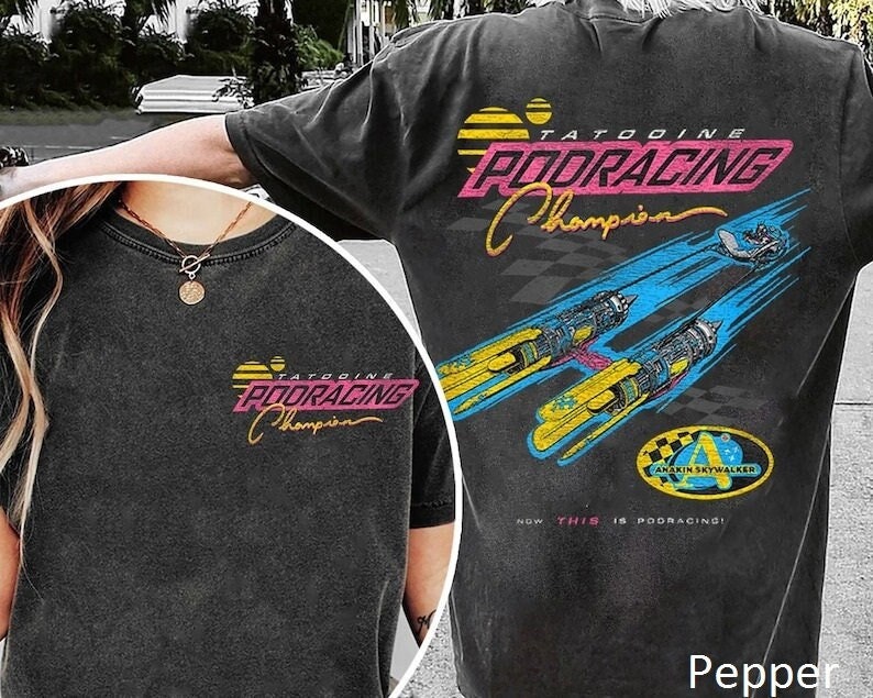 Retro Tatooine Podracing Champion Comfort Colors-skjorta, Star Wars-tvättad t-shirt, Hollywood Studios-skjorta, Galaxy's Edge Trip-skjorta bild 5
