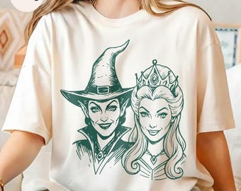 Vintage Wicked Wechsel für guten Komfort Farben Shirt, Glinda und Elphaba Shirt, Wicked Movie Shirt, Defoying Gravity Shirts, Zauberer von Oz