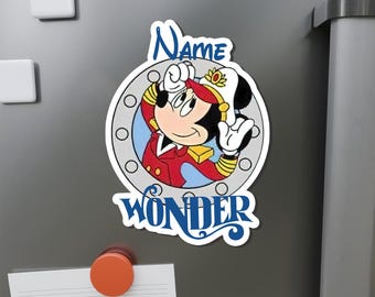 Personalized Mickey and Friends Porthole Magnet, All Disney characters Cruise magnet, Family Cruise door magnet, Disney Cruise Door Magnet