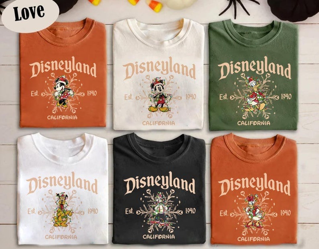 Disneyland Family Christmas Shirt, Mickey Minnie Christmas Lights Shirt