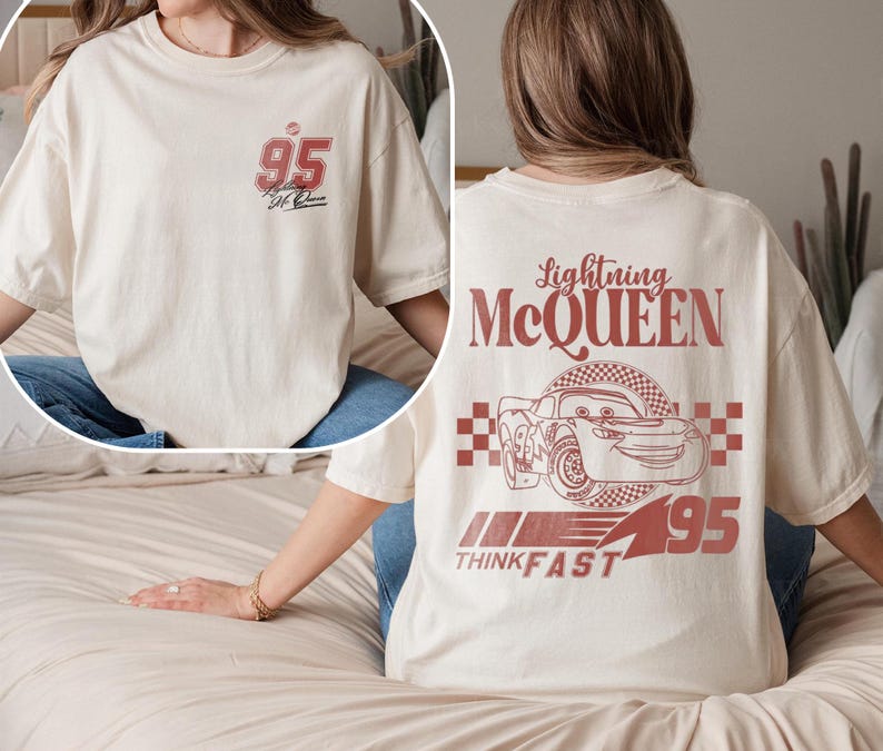 Lightning McQueen Cars Shirt, Disney Cars Shirt, Pixar Cars Shirt, Disney Cars Land Tee, Lightning McQueen Shirt, Piston Cup shirt image 10